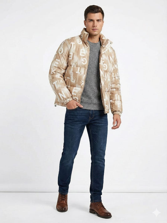 Art-1805 puffer print jacket