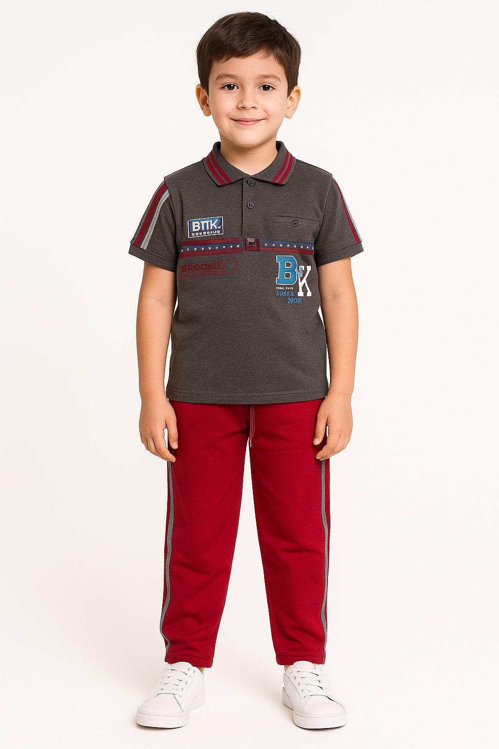 GREY RED TRACK SUIT (14-18YRS)