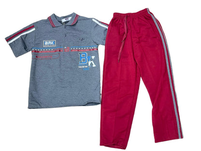 GREY RED TRACK SUIT (14-18YRS)
