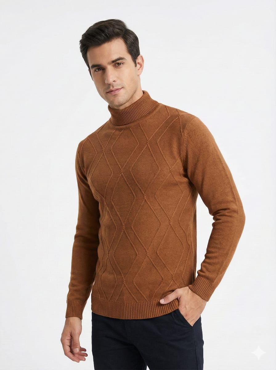High neck sweater