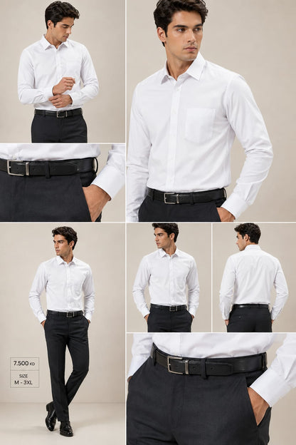 UNIFORM SET WHITE SHIRT & BLACK FORMAL PANT
