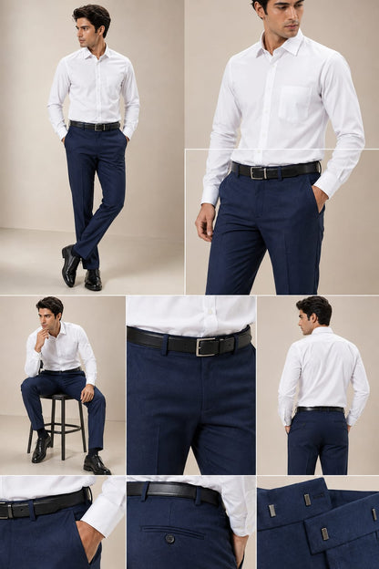 UNIFORM SET WHITE SHIRT & NAVY BLUE PANT